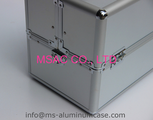 Silberne Aluminiumschönheits-Make-uprechtssache 290 x 200 x 260mm