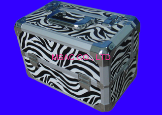 Zebra-kosmetische Aluminiumfälle, Berufskosmetischer Zug-Aluminiumkasten