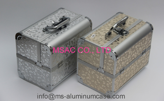 Tragbarer kosmetischer Zug-Aluminiumkasten, leichter Aluminiummake-upkasten