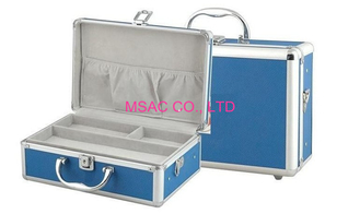 Blauer Kasten der Haut-Aluminium-ersten Hilfe/ABS Platten-erste Hilfe Kit With Detachable Tray Inside