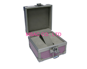 Dauerhaftes Aluminiumuhrgehäuse fertigte MS-WT-09 4MM MDF mit rosa ABS Platte besonders an