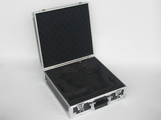Schwarzer Aluminiumwerkzeug-Speicher-Kasten mit kundengebundenem Hartschaum-Einsatz