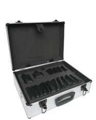 Schwarze verschließbare tragende Innenkästen silbernes Aluminiumwerkzeug-Carry Case With Tool Panels