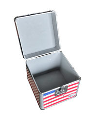Speicherrechtssache 7&quot; Amerika-Flagge DVD alu Magazin für CDS USA kennzeichnen Aluminiumkasten