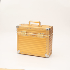 Aluminium-Carry Case Molded Hard Box-Gold leer