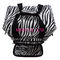Kundenspezifischer Zebra-Druck-Make-upfall, Gewebe-Zebra-Kosmetiktasche L 320 X W 220 X H 240mm