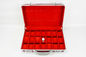 Rotes PU-Uhrgehäuse mit Kissen-tragbarem Aluminiumuhr-Kasten