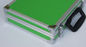 Grüne Alu-Werkzeugkästen, die feuerfeste Speicher-Werkzeuge ToolCcase mit dem Schaum-Zeichnen Innen tragen