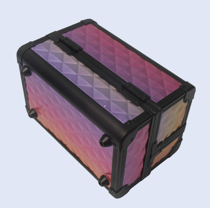 Aluminium-Kosmetik-Zugkasten für Make-up-Künstler mit ABS- oder PVC-Material
