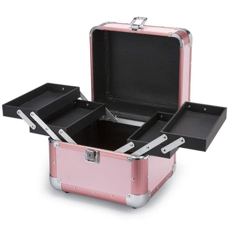 Verkleidungsbeständige Aluminium-Kosmetikkoffer 0,8 Kgs Leichtgewicht Make-up Schönheitsbox für den Transport