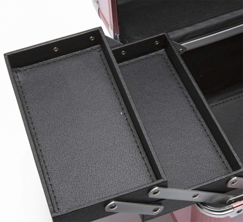 Verkleidungsbeständige Aluminium-Kosmetikkoffer 0,8 Kgs Leichtgewicht Make-up Schönheitsbox für den Transport
