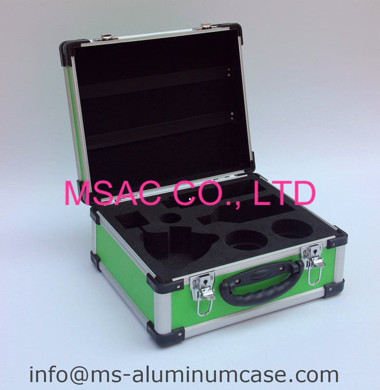 Grüner Aluminiumschwerer fall mit gestempelschnittener EVA Inside For Medical Accessories