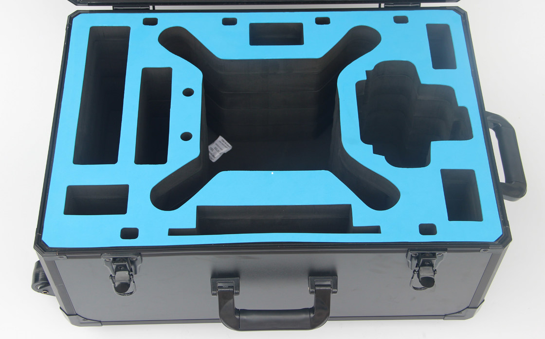 Schwarz-Laufkatze schweren Falls des DJI-Phantom-3 Aluminiummit den Rädern 5,5 Kilogramm feuerfest