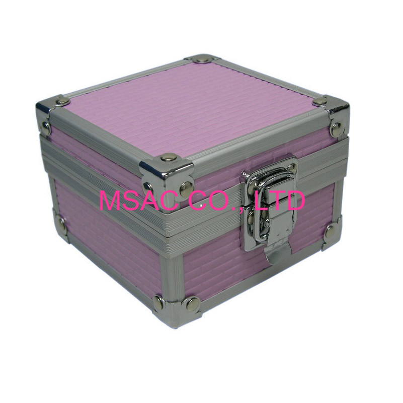 Dauerhaftes Aluminiumuhrgehäuse fertigte MS-WT-09 4MM MDF mit rosa ABS Platte besonders an