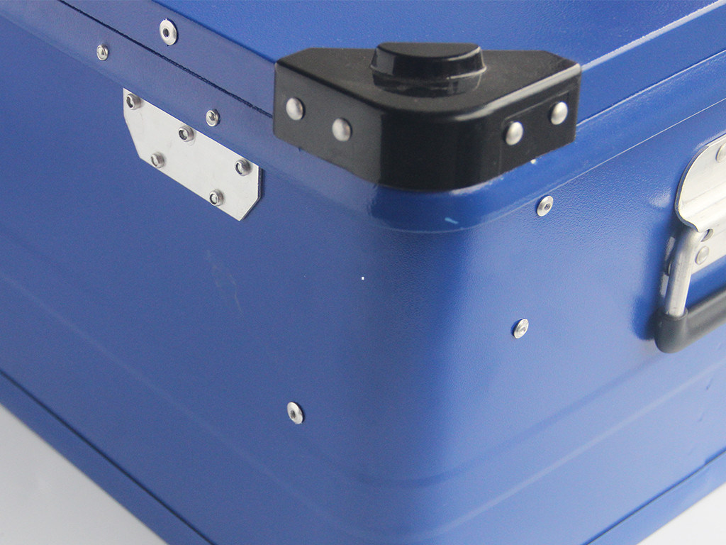Kundengebundener malender Aluminiumspeicherfall mit 1.0mm Stärke-Aluminiumplatte in der blauen Farbe