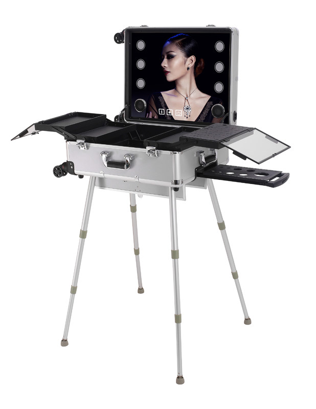 Berufs-Bluetooth-Aluminiummake-upfall mit heller multi Farbe der Größen-580 * 450 * 220mm