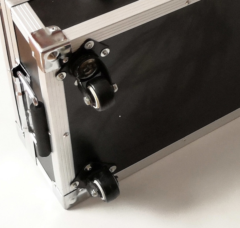 Große Größen-Aluminiumflug-Fall mit vier Rädern, kundengebundener Aluminiumstraßen-Kasten