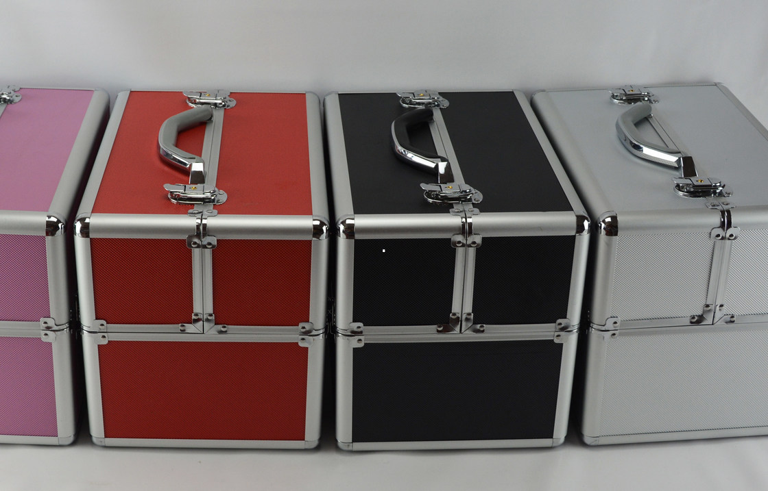 Multi Farbdiamant ABS Aluminiummake-upzug-Kasten, kosmetischer Eitelkeits-Fall Protable