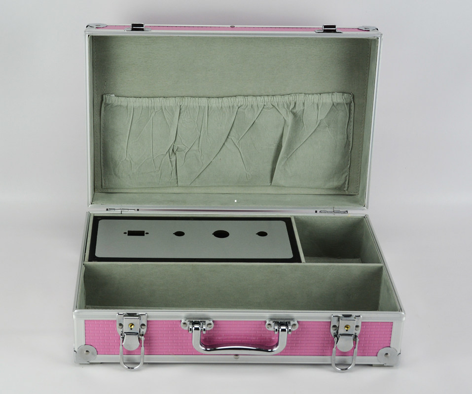 Kundenspezifisches Rosa-harter AluminiumTragekoffer für elektronische Kabel-Werkzeug-Größe 360 * 240 * 100mm