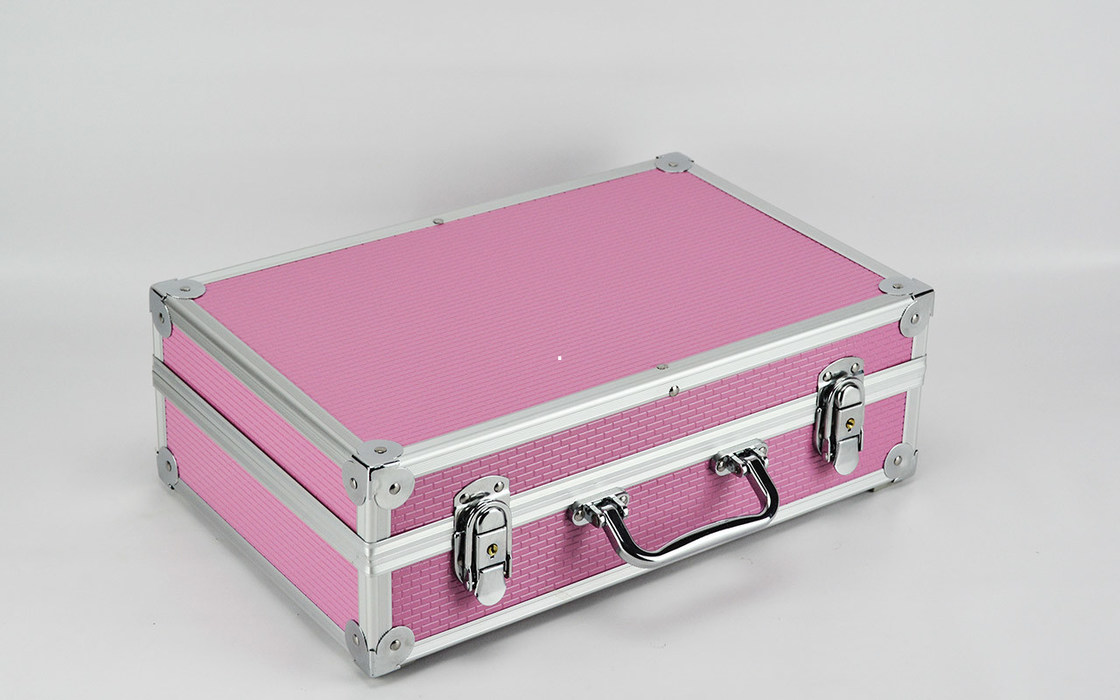 Kundenspezifisches Rosa-harter AluminiumTragekoffer für elektronische Kabel-Werkzeug-Größe 360 * 240 * 100mm
