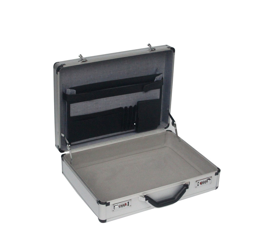 Standardaluminiumlaptop-Kasten mit schwarzem Eckdokumenten-Taschen-Aktenkoffer-Aluminium-Geschäfts-Kasten
