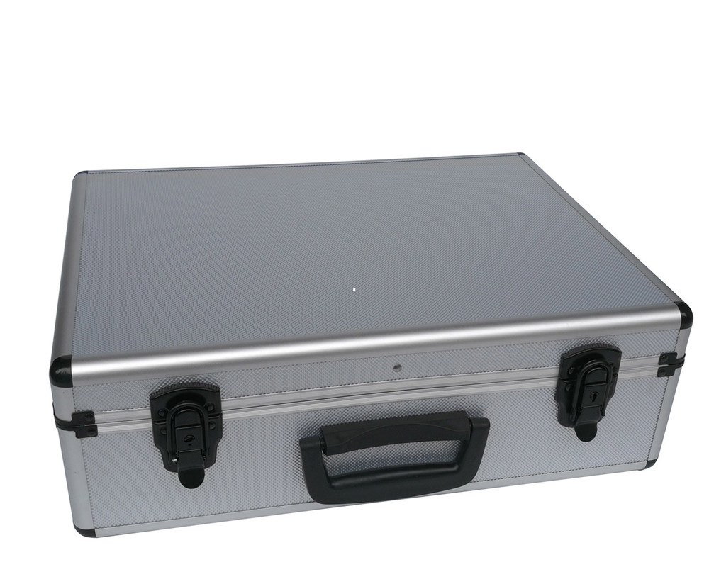 Schwarze verschließbare tragende Innenkästen silbernes Aluminiumwerkzeug-Carry Case With Tool Panels