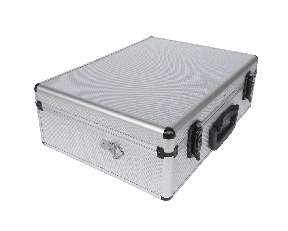 Schwarze verschließbare tragende Innenkästen silbernes Aluminiumwerkzeug-Carry Case With Tool Panels