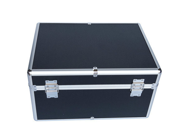 Schwarzes Aluminium-DVD-Speicher-Fall Alu-Magazin für 1000 CDs mit entfernbarem Teiler