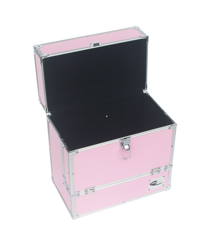 Rosa Aluminiumspeichergerichtsakte LP 50 Fall-leere Innen für DVD-/CDzusätze