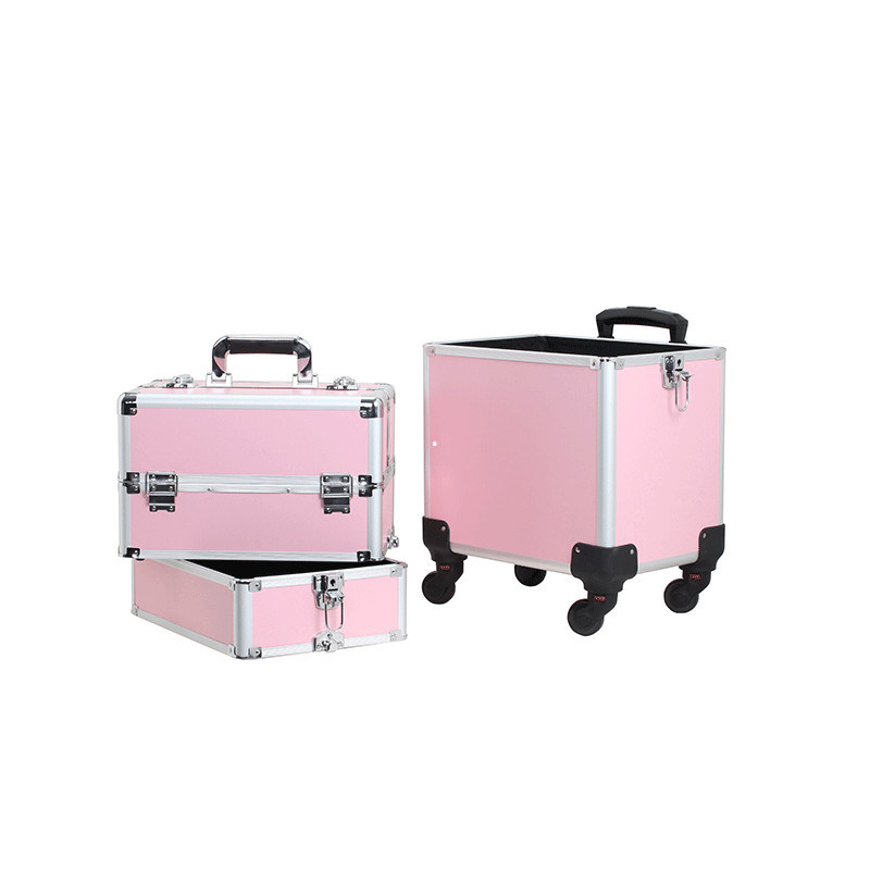 Rollender Make-upzug-Kasten-Frisurn-Laufkatzen-Stilist-Schönheits-Salon-kosmetischer Gepäck-Reise-Organisator Makeup Case