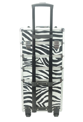 4 in 1 Aluminium Make-up Trolley Gehäuse in Zebra Farbe, Zebra Pro Make-up Gehäuse